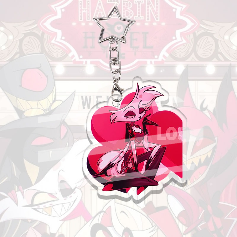 Hazbin Hotel Acrylic Keychain  - Japanese Snacks ulasan dan harga