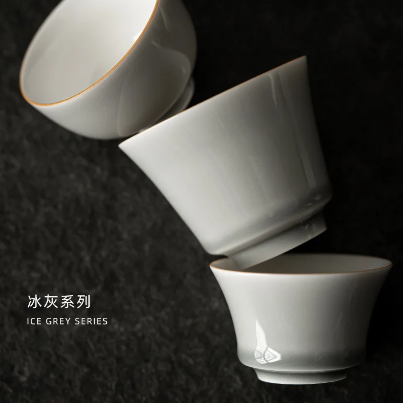 Ice Gray Glaze Cup Japanese St - Japanese Pottery ulasan dan harga