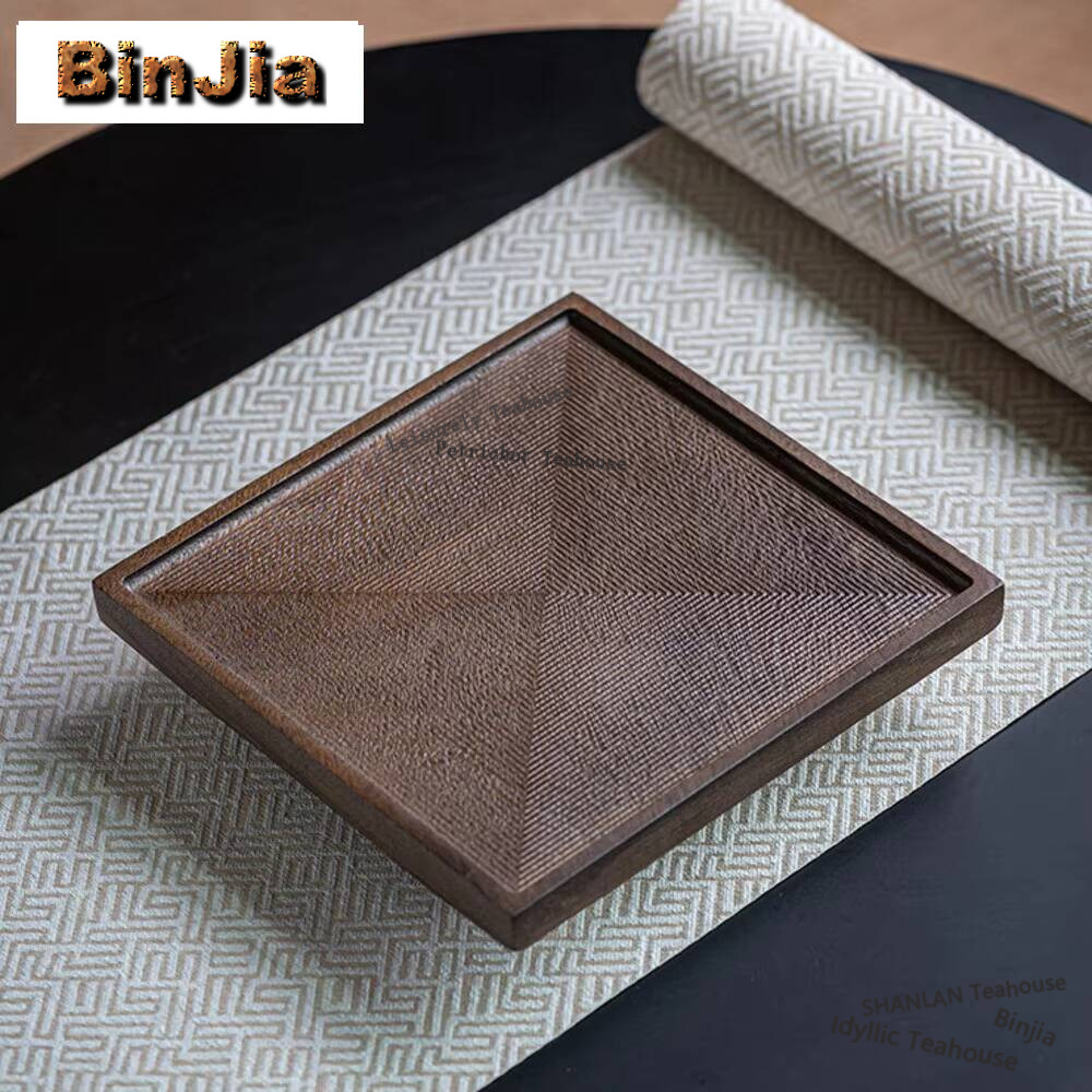 Walnut Square Tableware Solid  - Japanese Snacks ulasan dan harga