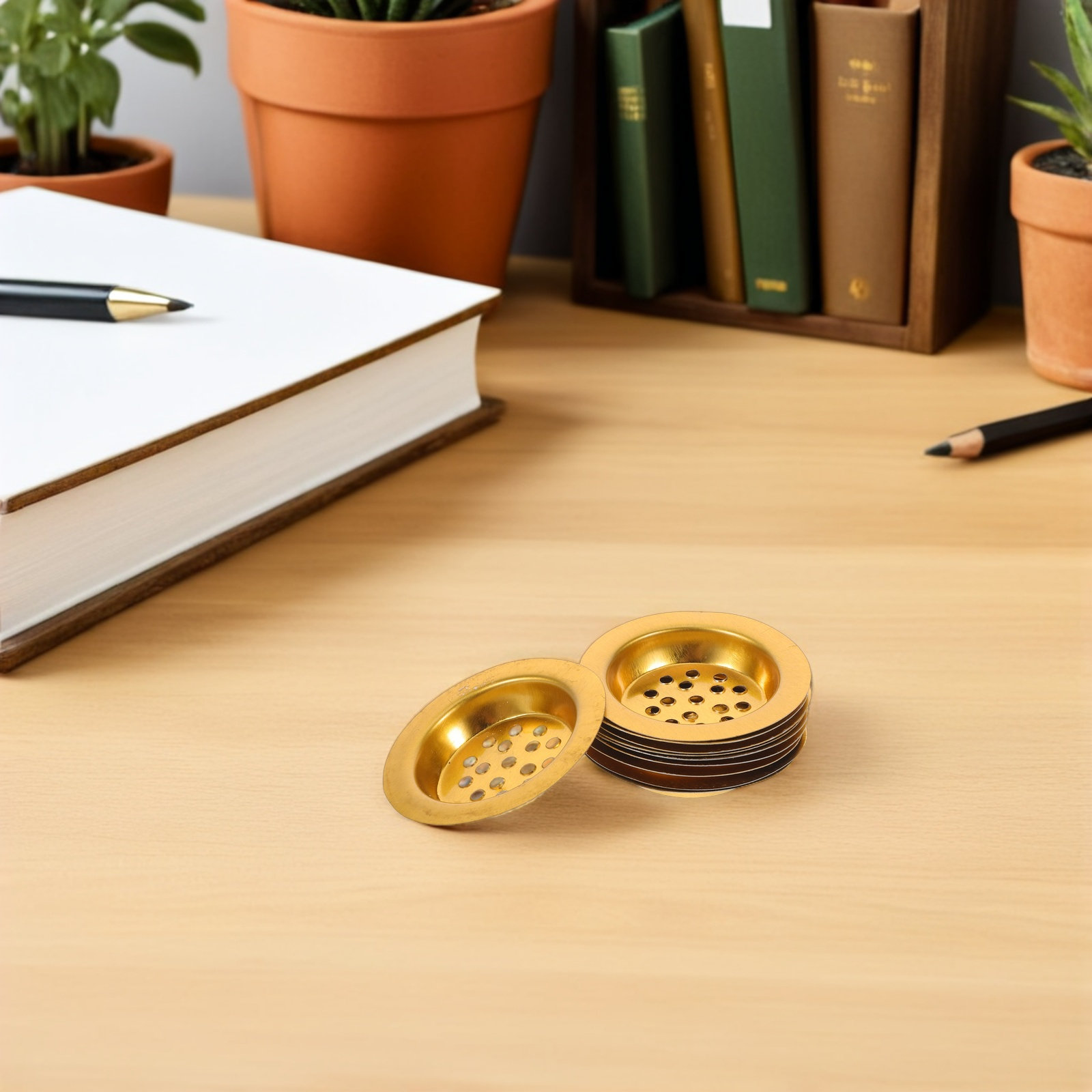 10Pcs Incense Burner Tray Gold - Incense Holder ulasan dan harga