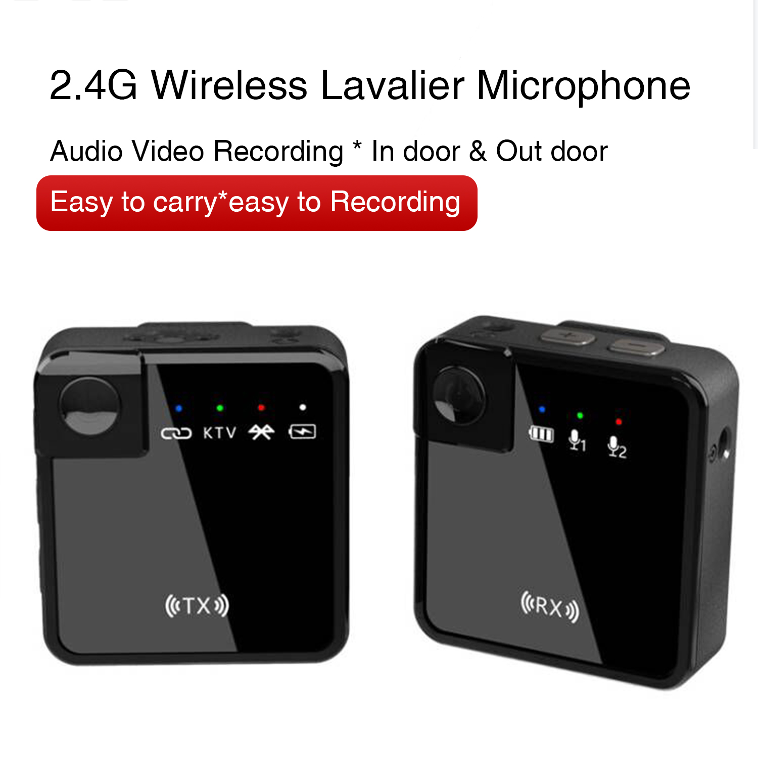 2.4G Wireless Lavalier Microph - Matcha ulasan dan harga